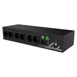 Phasak SAI PH 9202 Línea Interactiva Compacta 800VA 480W Rack 2U con 8 Salidas Schuko, Protección APFC y USB HID